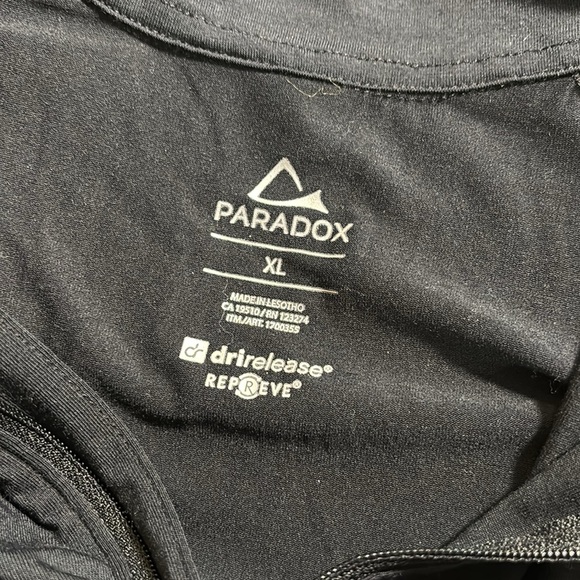 Merino Blend By Paradox Mock-Neck Pullover 1/4 Zip Dri Release Black Women’s XL - Picture 7 of 8